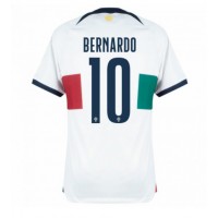 Camiseta Portugal Bernardo Silva #10 Visitante Equipación Mundial 2022 manga corta